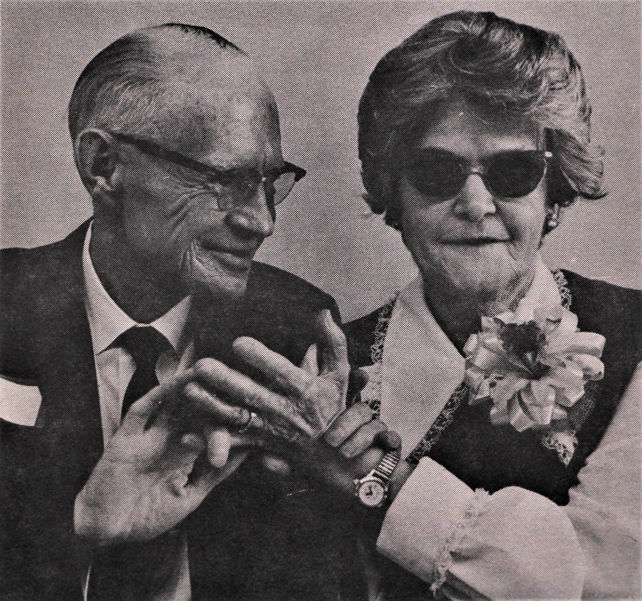 Marjorie McGuffin Wood, founder of “Dots and Taps” magazine, and husband Eric.