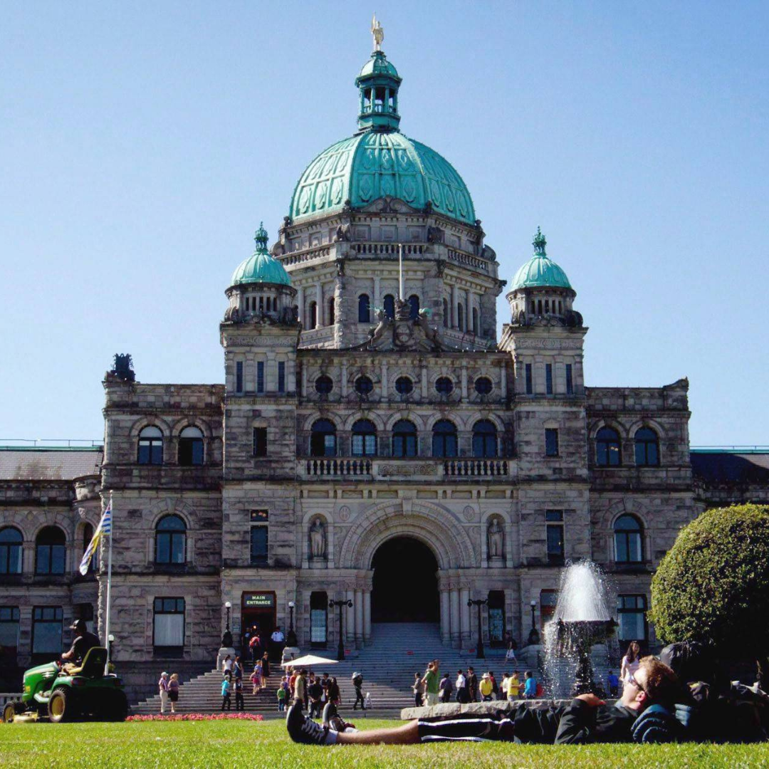 The BC Legislature building